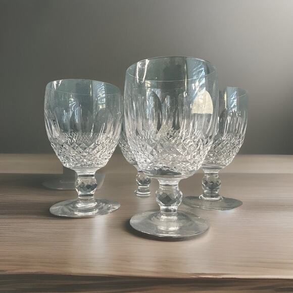(3) Waterford Crystal ‘Colleen’ Glasses 5.25" Short Stem Water Goblet Wine Glass - Picture 5 of 16